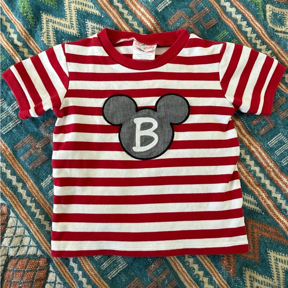 Stellybelly Mickey Mouse shirt with B monogram